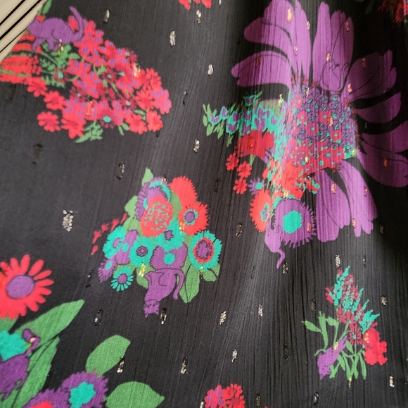 ModCloth Meow Bouquet Pleated Swing Skirt - Picture 4 of 13